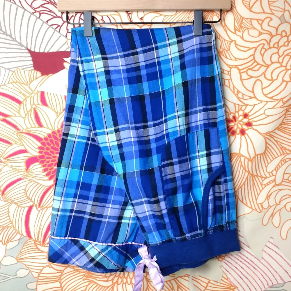 Victoria's Secret Blue Plaid Pajama Pants Small
